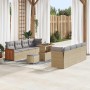 Conjunto de sofás de jardín con cojín 12 pcs Beige y Gris Claro en Sofás de exterior | Comprar online en Foru.es