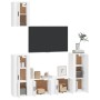 Set de muebles para TV 5 piezas madera contrachapada blanco de vidaXL, Muebles TV - Ref: Foro24-3188574, Precio: 206,26 €, De...