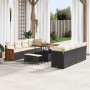 Conjunto de sofás de jardín con cojín 12 pcs Negro y crema en Sofás de exterior | Comprar online en Foru.es