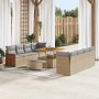 Conjunto de sofás de jardín con cojín 12 pcs Beige y Gris Claro en Sofás de exterior | Comprar online en Foru.es