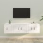 Set de muebles de TV 3 pzas madera contrachapada blanco brillo de vidaXL, Muebles TV - Ref: Foro24-3188440, Precio: 106,95 €,...