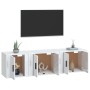 Set de muebles de TV 3 pzas madera contrachapada blanco brillo de vidaXL, Muebles TV - Ref: Foro24-3188440, Precio: 106,95 €,...