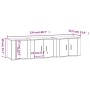 Set de muebles de TV 3 pzas madera contrachapada blanco brillo de vidaXL, Muebles TV - Ref: Foro24-3188440, Precio: 106,95 €,...