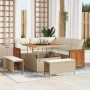 Conjunto de sofá de jardín 8 pcs Beige y Crema ratán sintético en Sofás de exterior | Comprar online en Foru.es