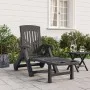 Folding lounger with PP wheels anthracite gray by vidaXL, Loungers - Ref: Foro24-364698, Price: 171,25 €, Discount: %