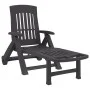 Folding lounger with PP wheels anthracite gray by vidaXL, Loungers - Ref: Foro24-364698, Price: 171,25 €, Discount: %