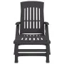Folding lounger with PP wheels anthracite gray by vidaXL, Loungers - Ref: Foro24-364698, Price: 171,25 €, Discount: %