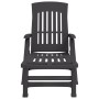 Tumbona plegable con ruedas PP gris antracita de vidaXL, Tumbonas - Ref: Foro24-364698, Precio: 157,93 €, Descuento: %