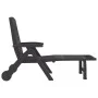 Folding lounger with PP wheels anthracite gray by vidaXL, Loungers - Ref: Foro24-364698, Price: 171,25 €, Discount: %