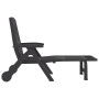 Tumbona plegable con ruedas PP gris antracita de vidaXL, Tumbonas - Ref: Foro24-364698, Precio: 157,93 €, Descuento: %