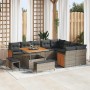 Conjunto de sofás de jardín 13 pcs Gris ratán sintético en Sofás de exterior | Comprar online en Foru.es