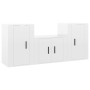 Set de muebles de TV 3 pzas madera contrachapada blanco brillo de vidaXL, Muebles TV - Ref: Foro24-3188384, Precio: 118,29 €,...