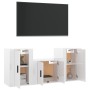 Set de muebles de TV 3 pzas madera contrachapada blanco brillo de vidaXL, Muebles TV - Ref: Foro24-3188384, Precio: 118,29 €,...