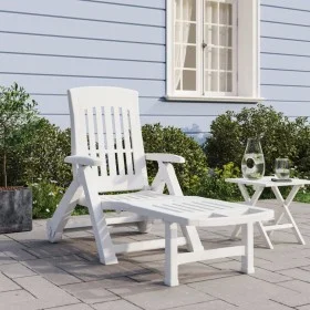 Tumbona plegable con ruedas PP blanco de vidaXL, Tumbonas - Ref: Foro24-364696, Precio: 134,13 €, Descuento: %