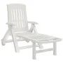Tumbona plegable con ruedas PP blanco de vidaXL, Tumbonas - Ref: Foro24-364696, Precio: 134,13 €, Descuento: %