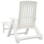 Tumbona plegable con ruedas PP blanco de vidaXL, Tumbonas - Ref: Foro24-364696, Precio: 135,70 €, Descuento: %