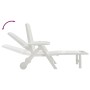 Tumbona plegable con ruedas PP blanco de vidaXL, Tumbonas - Ref: Foro24-364696, Precio: 135,70 €, Descuento: %