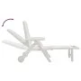 Tumbona plegable con ruedas PP blanco de vidaXL, Tumbonas - Ref: Foro24-364696, Precio: 134,13 €, Descuento: %