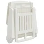 Tumbona plegable con ruedas PP blanco de vidaXL, Tumbonas - Ref: Foro24-364696, Precio: 134,13 €, Descuento: %