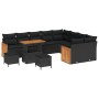 Conjunto de sofás de jardín 13 pcs Negro ratán sintético en Sofás de exterior | Comprar online en Foru.es