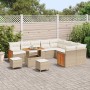 Conjunto de sofás de jardín con cojín 13 pcs Beige y Crema en Sofás de exterior | Comprar online en Foru.es