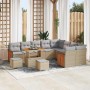 Conjunto de sofá de jardín 12 pcs Beige ratán sintético en Sofás de exterior | Comprar online en Foru.es