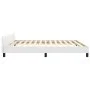 Estructura de cama cabecero cuero sintético blanco 180x200 cm de vidaXL, Camas y somieres - Ref: Foro24-347514, Precio: 133,5...