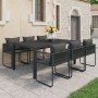 Set de comedor de jardín de 7 piezas PVC ratán negro en Conjuntos de jardín | Comprar online en Foru.es