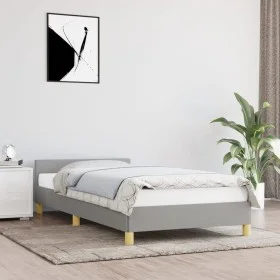 Estructura de cama con cabecero de tela gris claro 80x200 cm de vidaXL, Camas y somieres - Ref: Foro24-347367, Precio: 82,63 ...