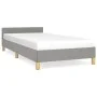 Estructura de cama con cabecero de tela gris claro 80x200 cm de vidaXL, Camas y somieres - Ref: Foro24-347367, Precio: 82,63 ...