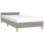 Light gray fabric bed frame with headboard 80x200 cm by vidaXL, Beds and slatted bases - Ref: Foro24-347367, Price: 82,63 €, ...