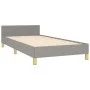 Light gray fabric bed frame with headboard 80x200 cm by vidaXL, Beds and slatted bases - Ref: Foro24-347367, Price: 82,63 €, ...
