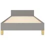 Estructura de cama con cabecero de tela gris claro 80x200 cm de vidaXL, Camas y somieres - Ref: Foro24-347367, Precio: 82,63 ...