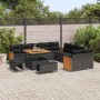 Conjunto de sofás de jardín 17 pcs Negro ratán sintético en Sofás de exterior | Comprar online en Foru.es