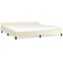 Estructura de cama con cabecero cuero sintético crema 200x200cm de vidaXL, Camas y somieres - Ref: Foro24-347521, Precio: 96,...