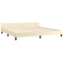 Estructura de cama con cabecero cuero sintético crema 200x200cm de vidaXL, Camas y somieres - Ref: Foro24-347521, Precio: 96,...