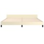 Estructura de cama con cabecero cuero sintético crema 200x200cm de vidaXL, Camas y somieres - Ref: Foro24-347521, Precio: 96,...