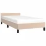 Estructura de cama cabecero cuero sintético capuchino 80x200cm de vidaXL, Camas y somieres - Ref: Foro24-347470, Precio: 86,7...