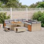 Conjunto de sofás de jardín con cojín 17 pcs Beige y Gris Claro en Sofás de exterior | Comprar online en Foru.es