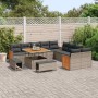 Conjunto de sofás de jardín 17 pcs Gris ratán sintético en Sofás de exterior | Comprar online en Foru.es