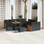 Conjunto de sofás de jardín 17 pcs Negro ratán sintético en Sofás de exterior | Comprar online en Foru.es