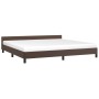 Estructura de cama cabecero cuero sintético marrón 200x200 cm de vidaXL, Camas y somieres - Ref: Foro24-347522, Precio: 104,5...