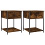 Mesitas noche 2 uds madera ingeniería roble ahumado 44x45x58 cm de vidaXL, Mesitas de noche - Ref: Foro24-825848, Precio: 53,...