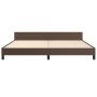 Estructura de cama cabecero cuero sintético marrón 200x200 cm de vidaXL, Camas y somieres - Ref: Foro24-347522, Precio: 104,5...