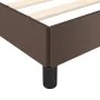 Estructura de cama cabecero cuero sintético marrón 200x200 cm de vidaXL, Camas y somieres - Ref: Foro24-347522, Precio: 109,5...