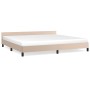 Estructura de cama cabecero cuero sintético capuchino 200x200cm de vidaXL, Camas y somieres - Ref: Foro24-347524, Precio: 129...