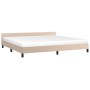 Estructura de cama cabecero cuero sintético capuchino 200x200cm de vidaXL, Camas y somieres - Ref: Foro24-347524, Precio: 129...