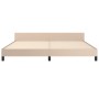 Estructura de cama cabecero cuero sintético capuchino 200x200cm de vidaXL, Camas y somieres - Ref: Foro24-347524, Precio: 129...