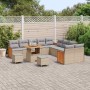 Conjunto de sofás de jardín con cojín 17 pcs Beige y Gris Claro en Sofás de exterior | Comprar online en Foru.es