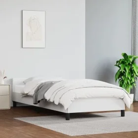 Bettgestell mit Kopfteil aus weißem Kunstleder 80x200cm von vidaXL, Betten und Lattenroste - Ref: Foro24-347466, Preis: 86,54...